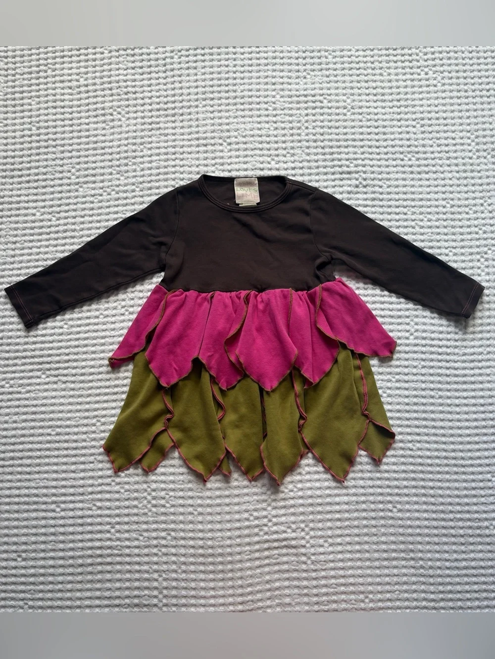 Lemon Loves Lime Butterfly Fairy Petal Dress Rhinestone Wings Costume Girls 3T